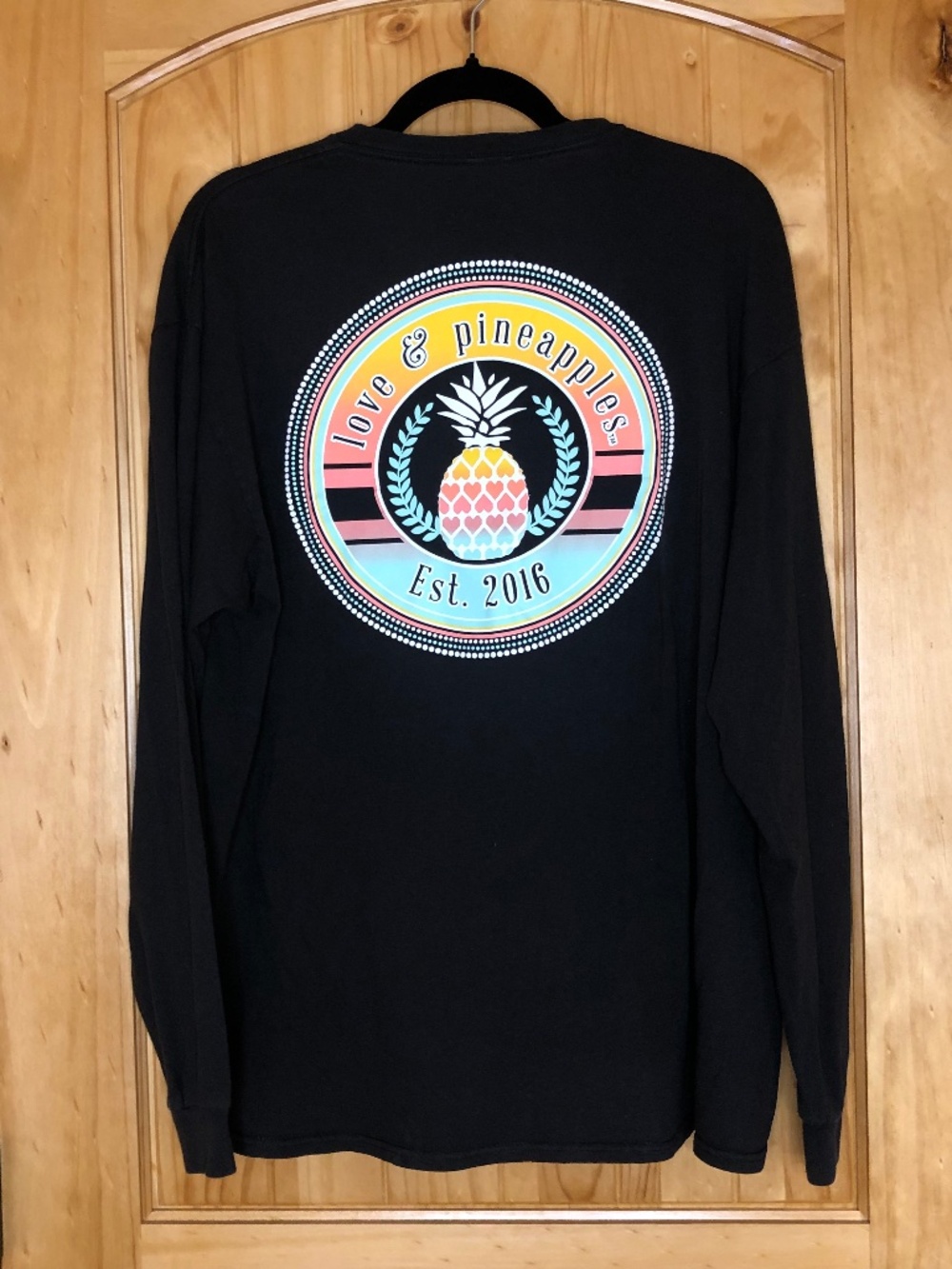 Love & Pineapples Black Long Sleeve Tee XL
